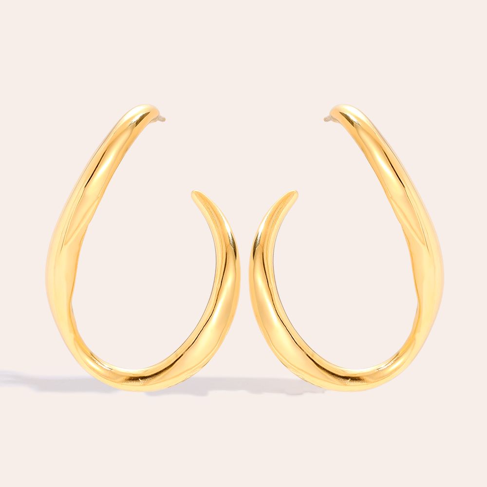 Egg Hoop Edelstahl Ohrringe