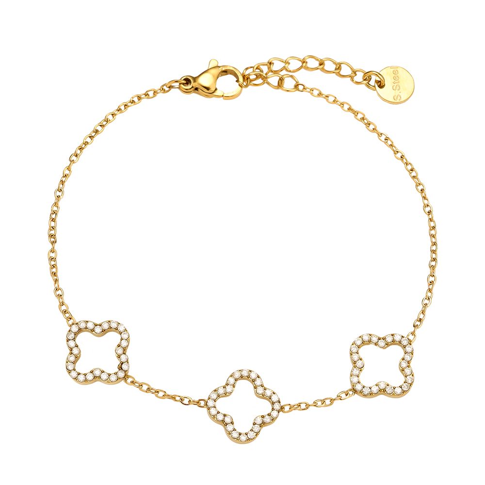 72 Armkette Diamond Hollow Gold