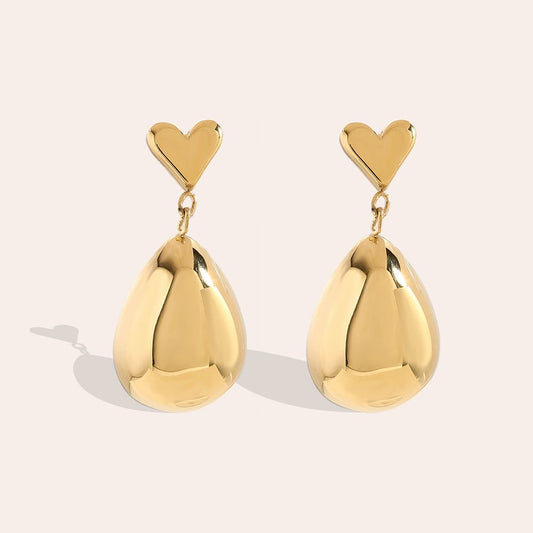 Drop With Heart Ohrringe