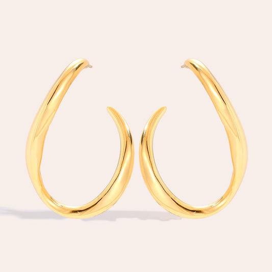 Egg Hoop Edelstahl Ohrringe