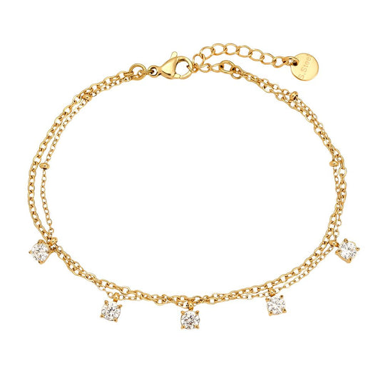 64 Armband Two Layer Nice Diamond Dots