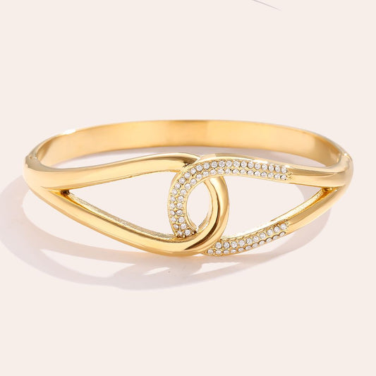 Diamond Drop Edelstahl Armreif