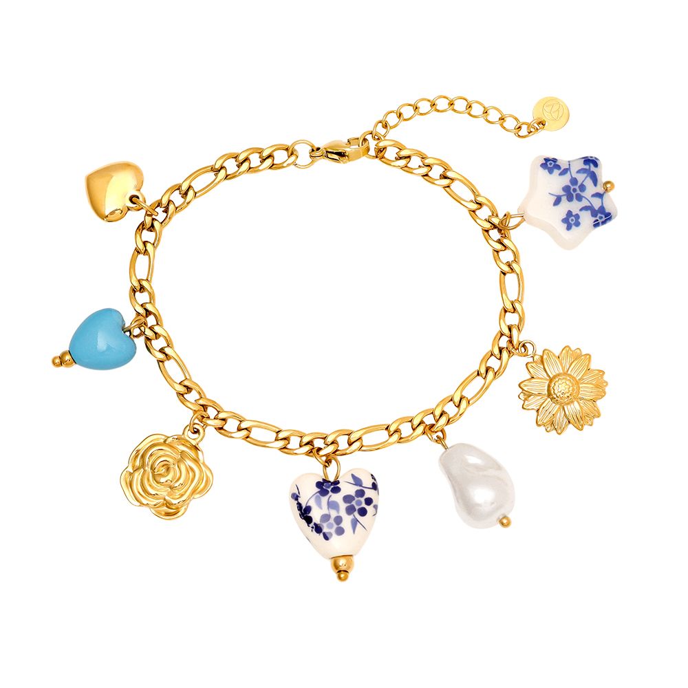 Charms Edelstahl Armkette